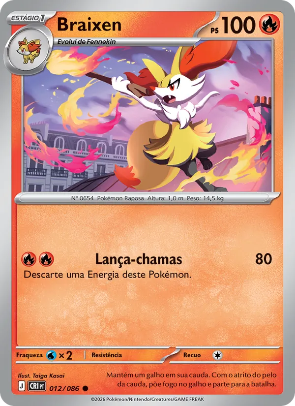 Braixen (Chaos Rising #012/86)