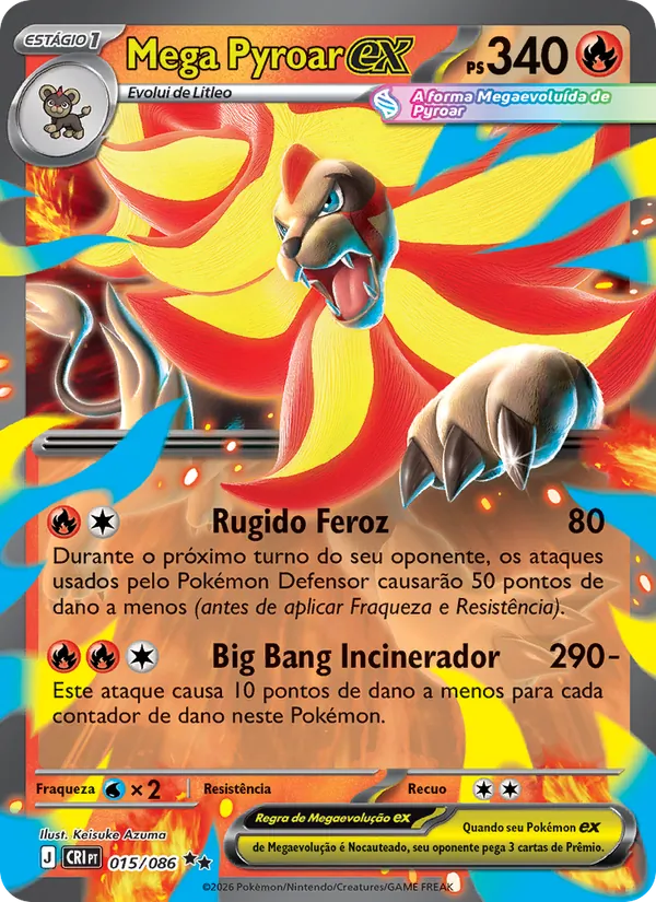 Mega Pyroar ex (Chaos Rising #015/86)