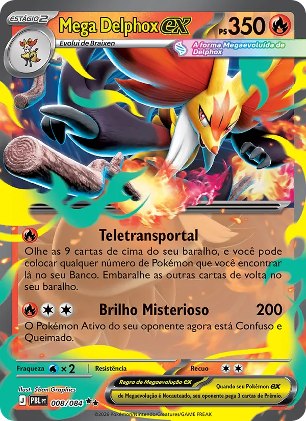 Mega Delphox ex (Pitch Black #008/84)