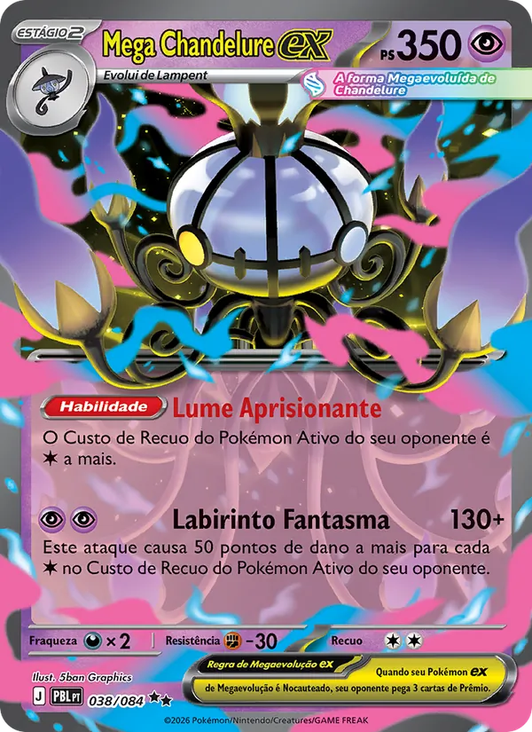 Mega Chandelure ex (Pitch Black #038/84)