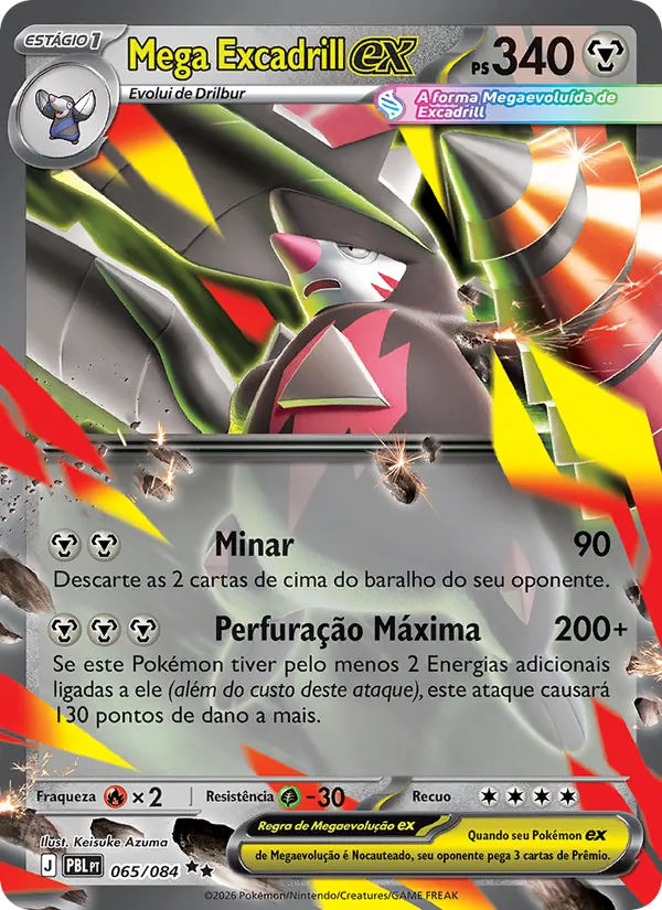 Mega Excadrill ex (Pitch Black #065/84)