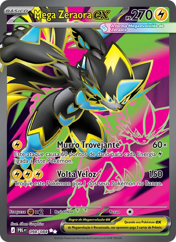 Mega Zeraora ex (Pitch Black #098/84)
