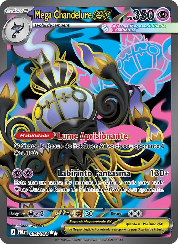 Mega Chandelure ex (Pitch Black #099/84)