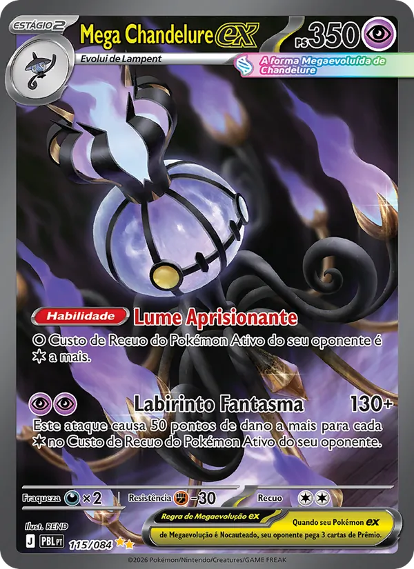 Mega Chandelure ex (Pitch Black #115/84)
