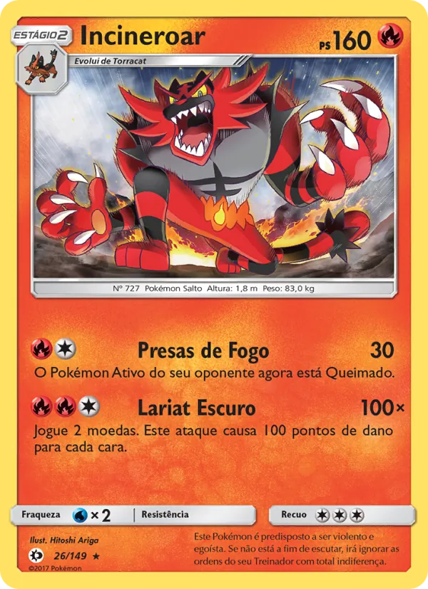 Incineroar (Sun & Moon #26/149)