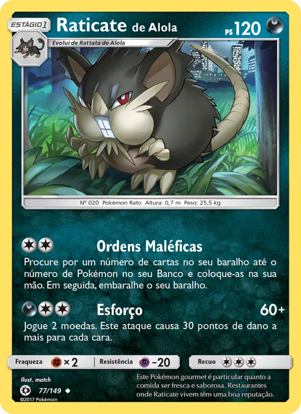 Raticate de Alola (Sun & Moon #77/149)