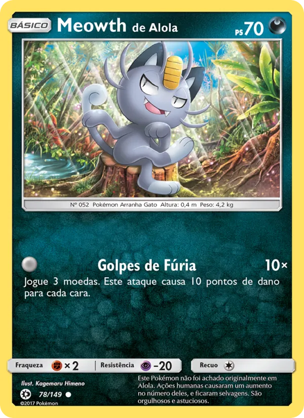 Meowth de Alola (Sun & Moon #78/149)