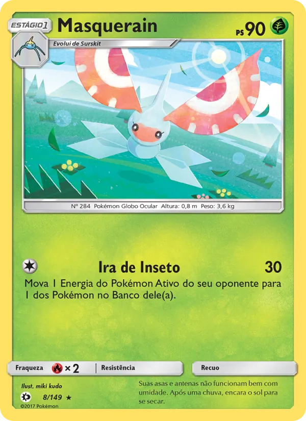 Masquerain (Sun & Moon #8/149)