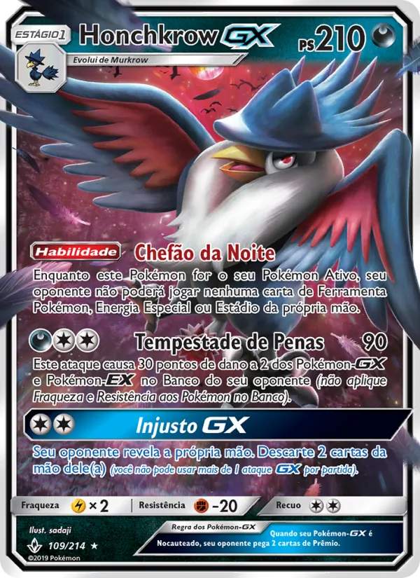 Honchkrow GX (Unbroken Bonds #109/214)