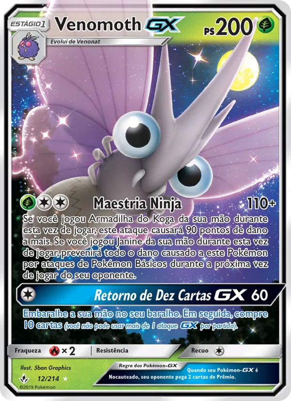 Venomoth GX (Unbroken Bonds #12/214)