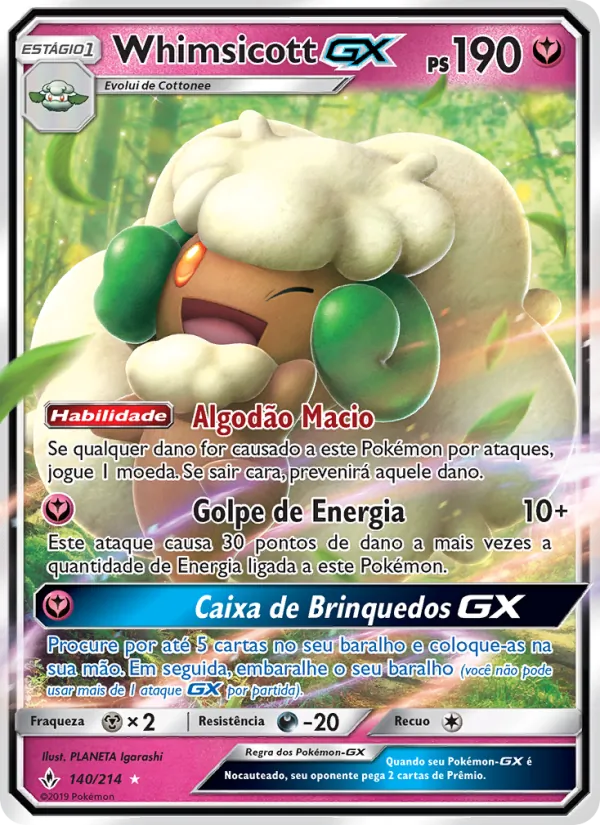 Whimsicott GX (Unbroken Bonds #140/214)