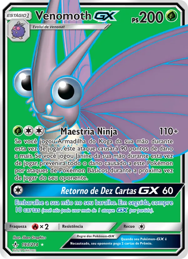 Venomoth GX (Unbroken Bonds #193/214)