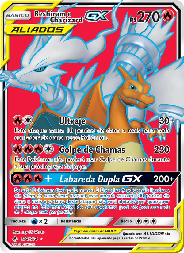 Reshiram e Charizard GX (Unbroken Bonds #194/214)