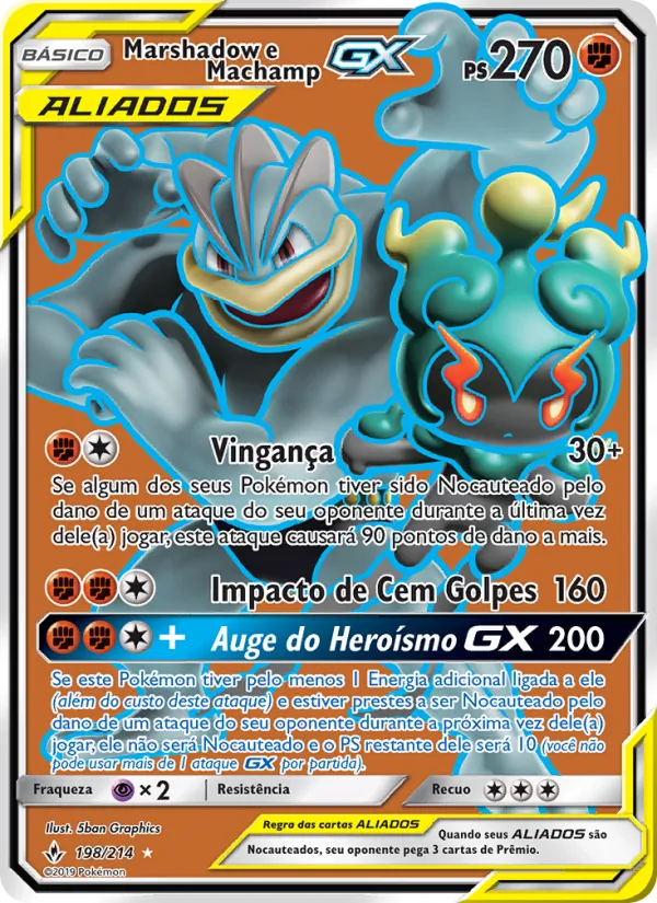 Marshadow e Machamp GX (Unbroken Bonds #198/214)