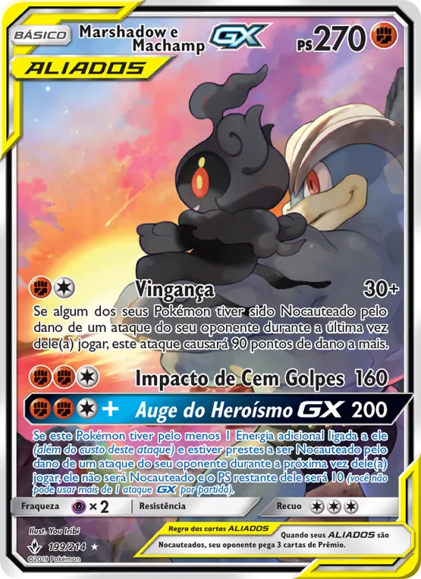 Marshadow e Machamp GX (Unbroken Bonds #199/214)
