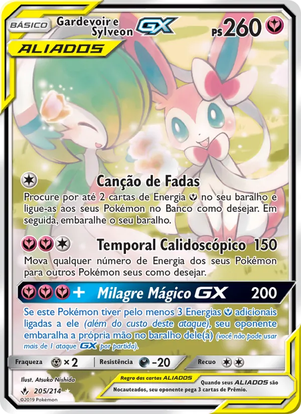 Gardevoir e Sylveon GX (Unbroken Bonds #205/214)