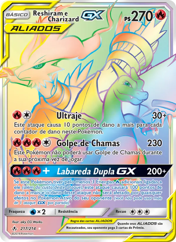 Reshiram e Charizard GX (Unbroken Bonds #217/214)