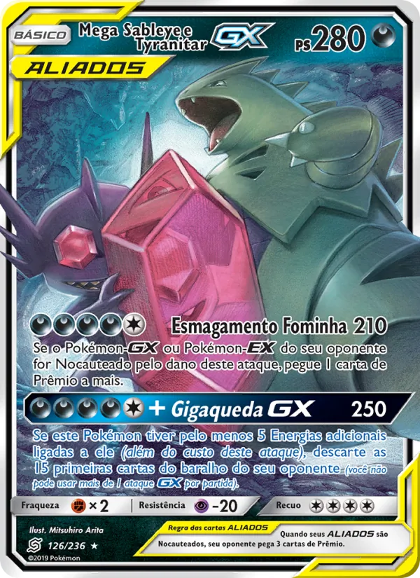 Mega Sableye e Tyranitar GX (Unified Minds #126/236)
