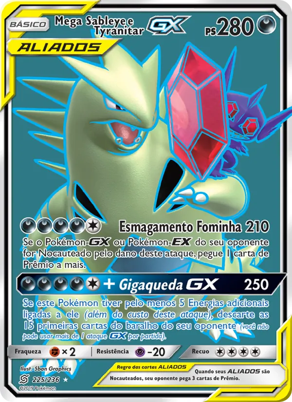 Mega Sableye e Tyranitar GX (Unified Minds #225/236)