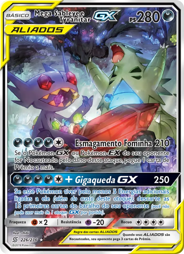 Mega Sableye e Tyranitar GX (Unified Minds #226/236)