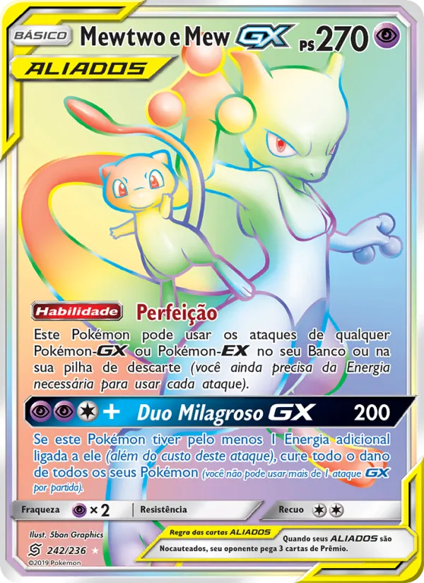 Mewtwo e Mew GX (Unified Minds #242/236)