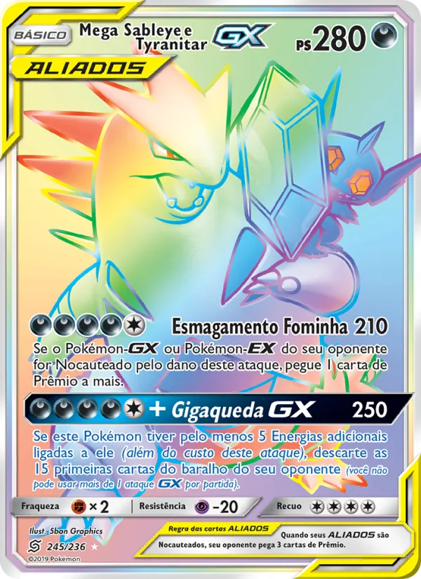 Mega Sableye e Tyranitar GX (Unified Minds #245/236)