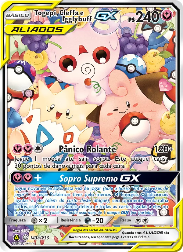 Togepi, Cleffa e Igglybuff GX (Cosmic Eclipse #143/236)