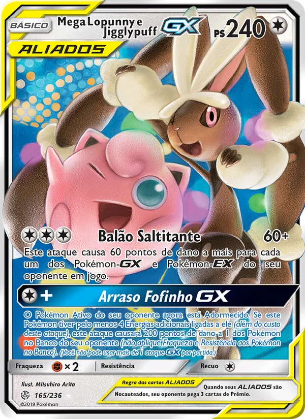 Mega Lopunny e Jigglypuff GX (Cosmic Eclipse #165/236)