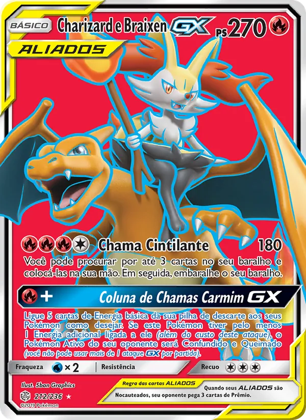 Charizard e Braixen GX (Cosmic Eclipse #212/236)