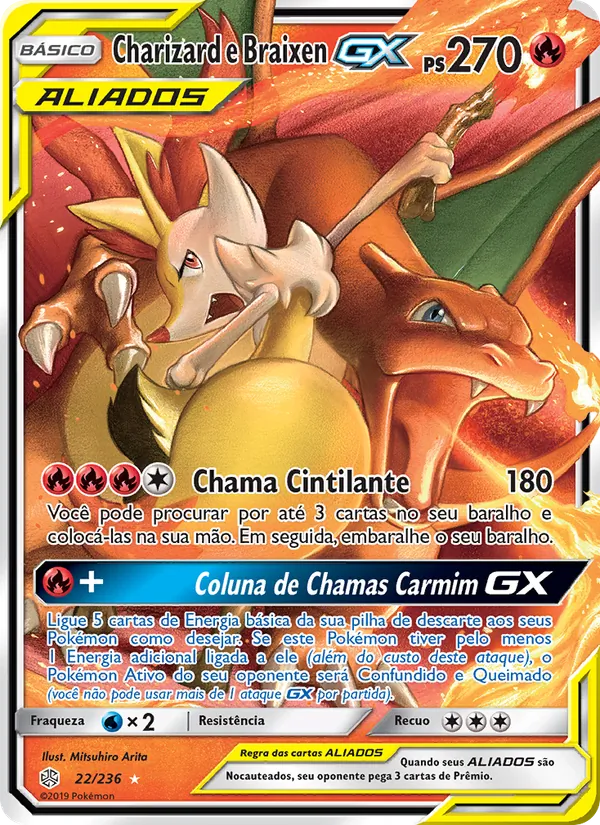 Charizard e Braixen GX (Cosmic Eclipse #22/236)
