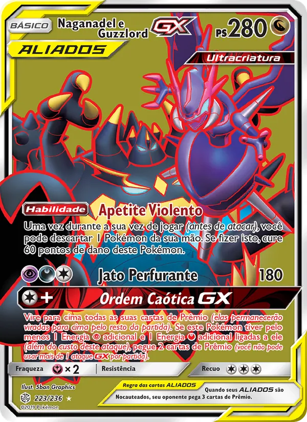 Naganadel e Guzzlord GX (Cosmic Eclipse #223/236)