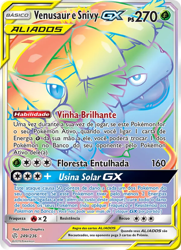 Venusaur e Snivy GX (Cosmic Eclipse #249/236)