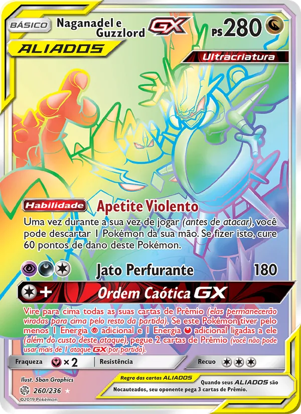 Naganadel e Guzzlord GX (Cosmic Eclipse #260/236)