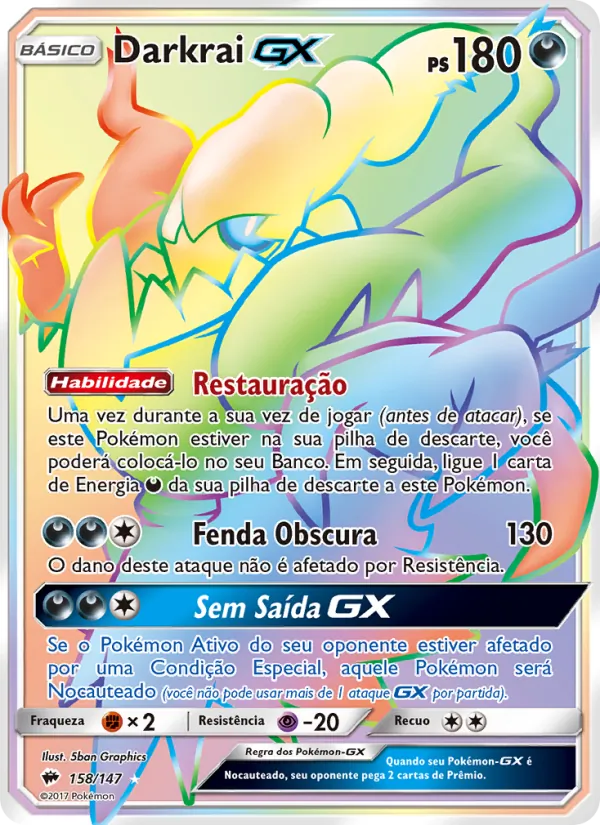 Darkrai GX (Burning Shadows #158/147)