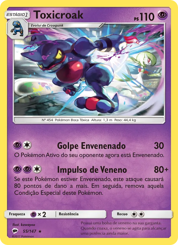 Toxicroak (Burning Shadows #55/147)