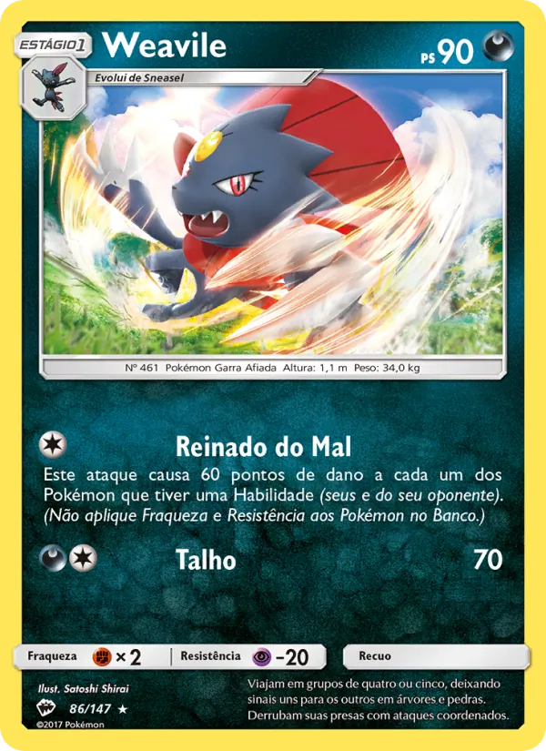 Weavile (Burning Shadows #86/147)