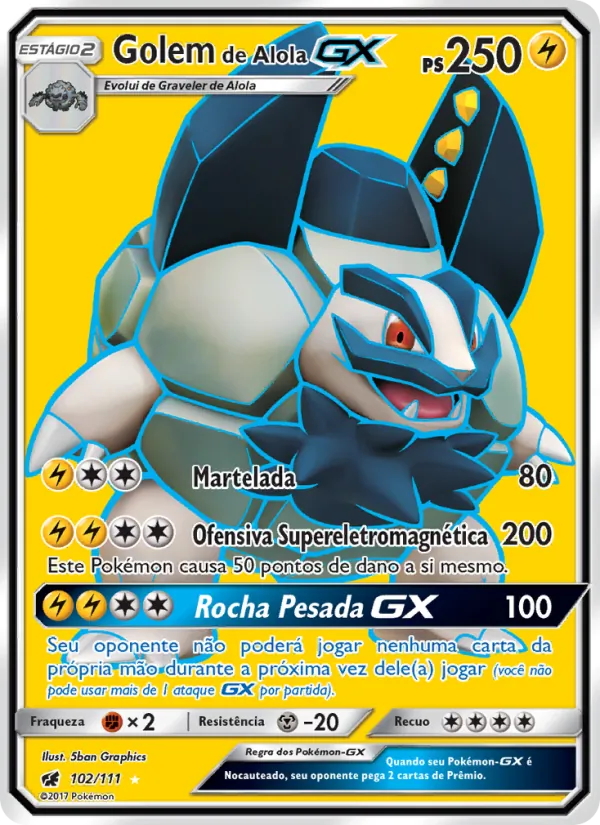 Golem de Alola GX (Crimson Invasion #102/111)