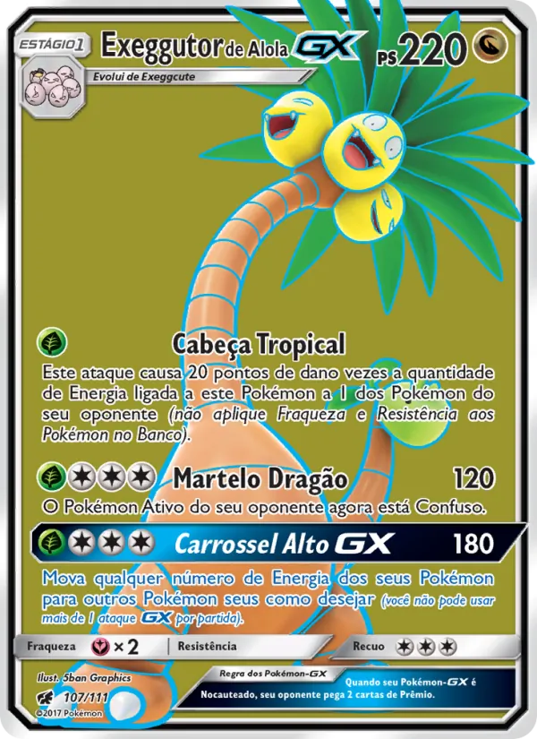 Exeggutor de Alola GX (Crimson Invasion #107/111)