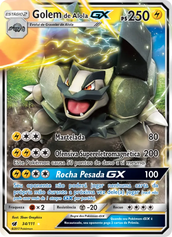 Golem de Alola GX (Crimson Invasion #34/111)