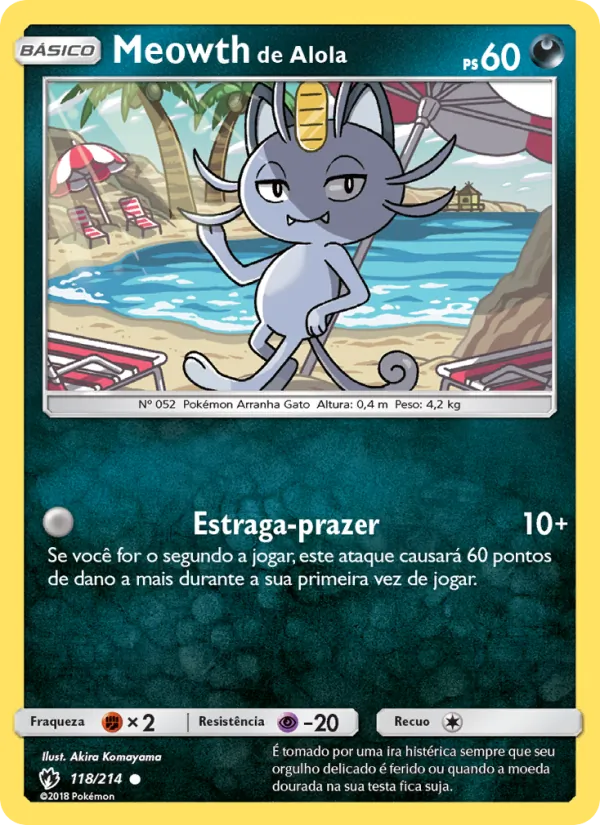 Meowth de Alola (Lost Thunder #118/214)