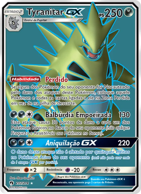 Tyranitar GX (Lost Thunder #203/214)