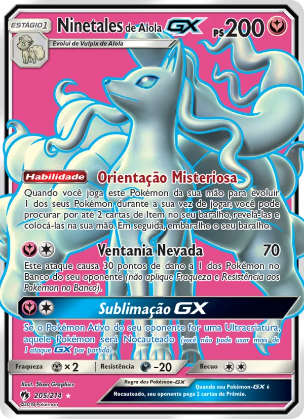 Ninetales de Alola GX (Lost Thunder #205/214)