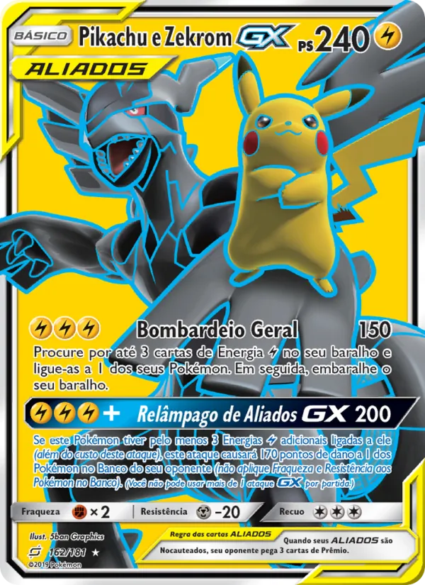Pikachu e Zekrom GX (Team Up #162/181)