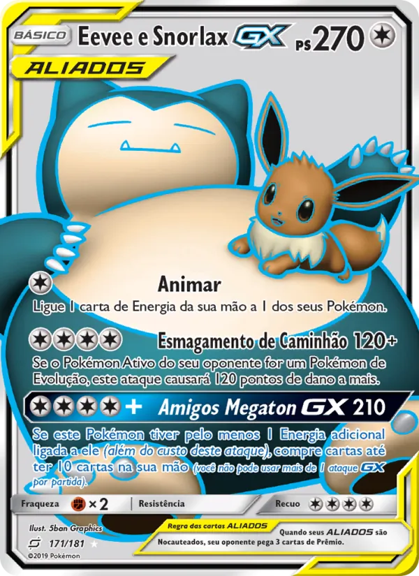 Eevee e Snorlax GX (Team Up #171/181)