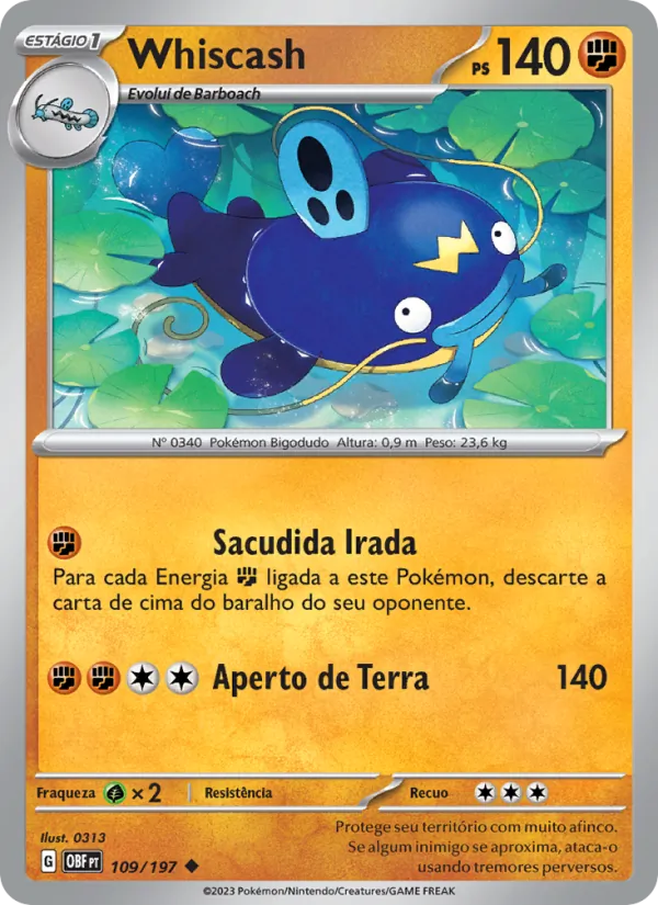 Whiscash (Obsidian Flames #109/197)