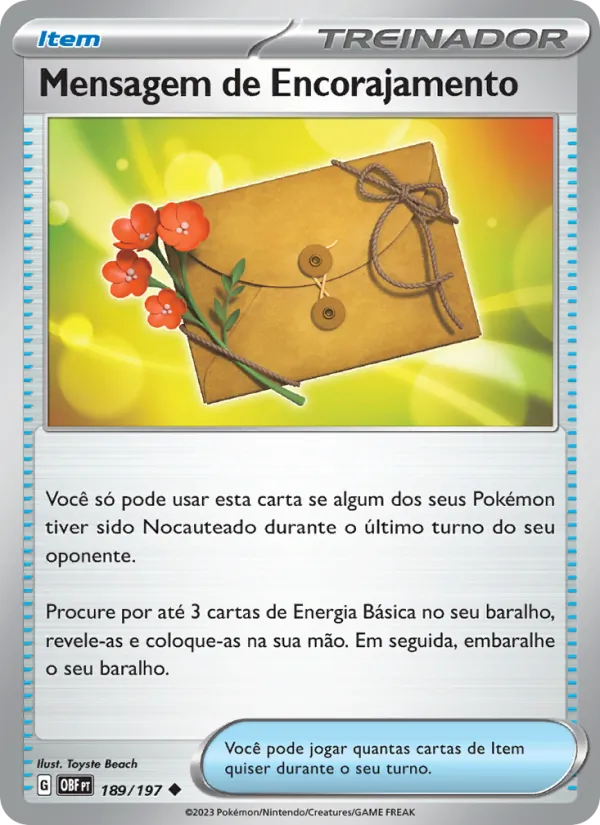 Mensagem de Encorajamento (Obsidian Flames #189/197)