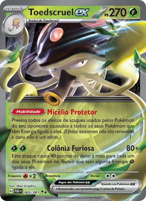Toedscruel ex (Paldean Fates #005/91)