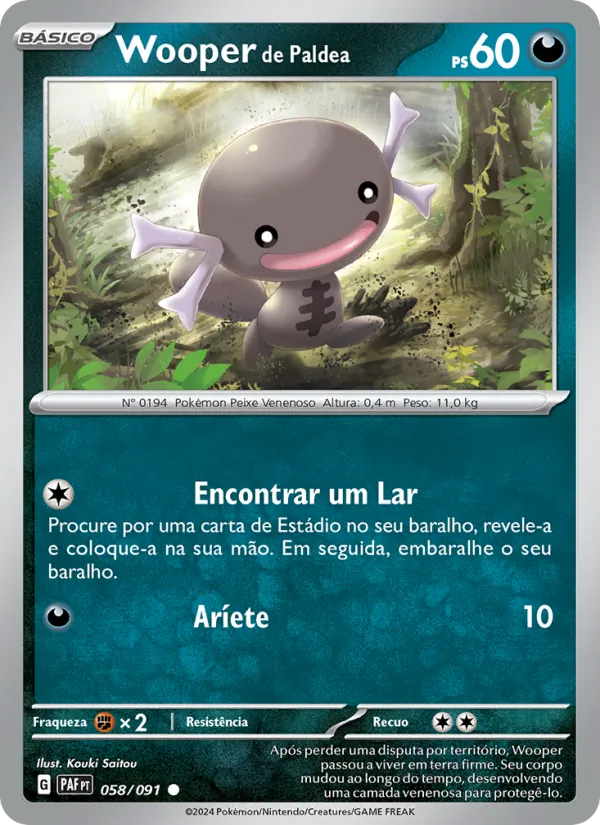 Wooper de Paldea (Paldean Fates #058/91)