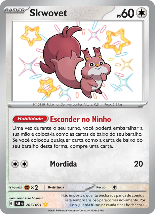 Skwovet (Paldean Fates #205/91)