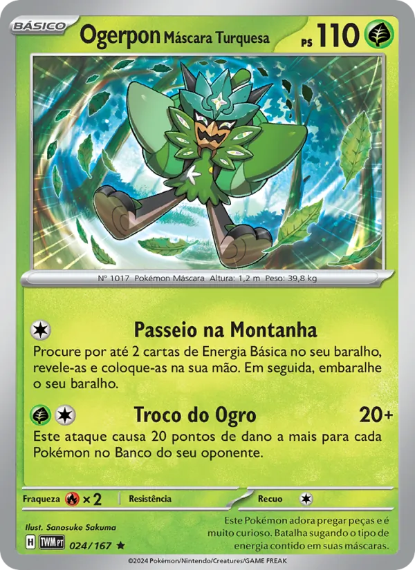 Ogerpon Máscara Turquesa (Twilight Masquerade #024/167)